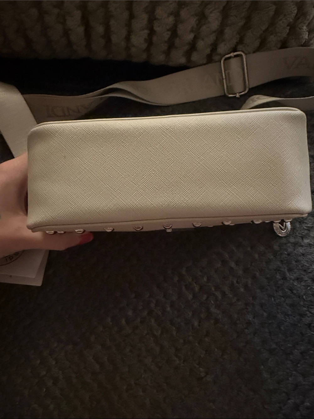 Valentino Orlandi Light Grey  Studded Camera Bag - Picture 4 of 9
